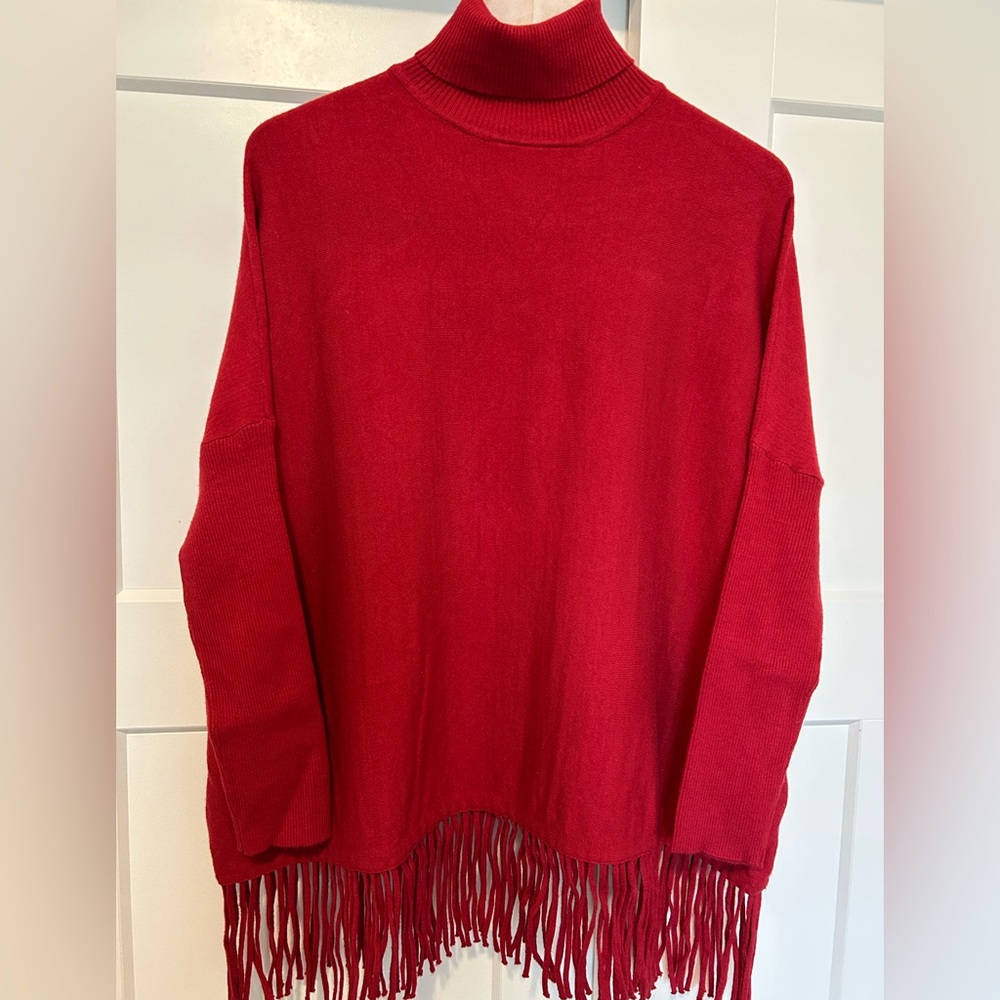 Cyrus fringe turtleneck sweater